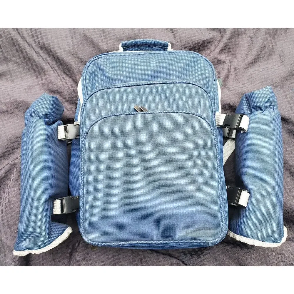 Picnic Plus Backpack Insulated Compartments Wine Bottle Holders Cutlery + More